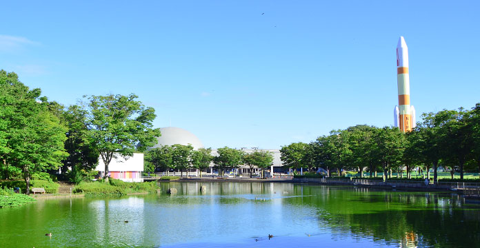 中央公園とロケット