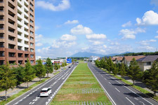 研究学園地区の街並み